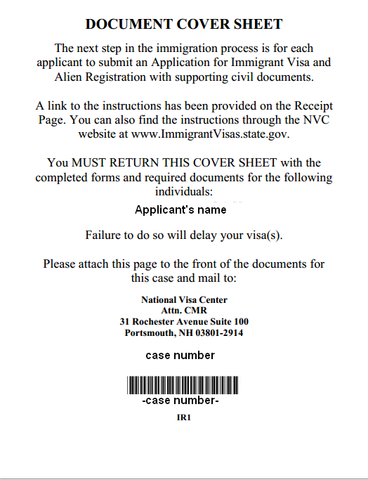 checklist cover letter nvc nvc ds 230 2 passport photos now required nvc case number barcode cover sheet