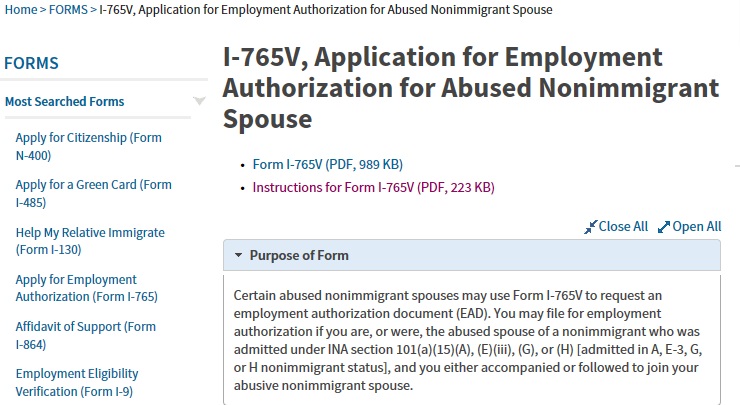 vawa part 9 page 26 effects of major family changes on who may file form i 765 c9