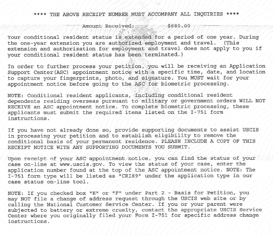 form 1 797c extension