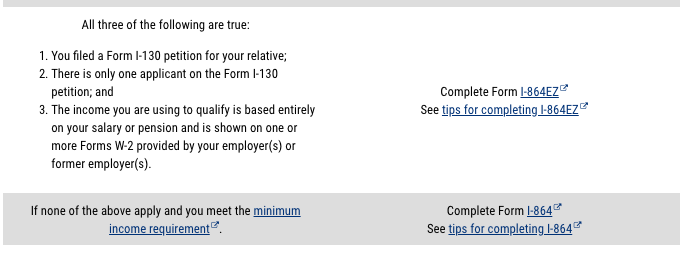 can we use i 864ez confused about current vs past income ir 1 form i 864ez