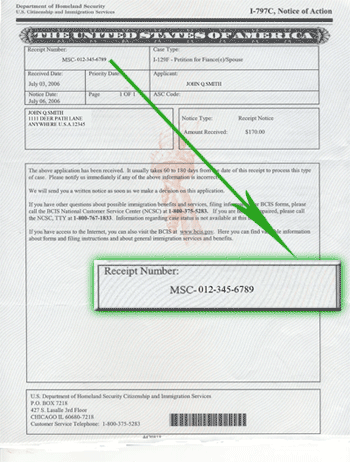 USCIS Receipt Number - What Does it Mean and Checking Case 