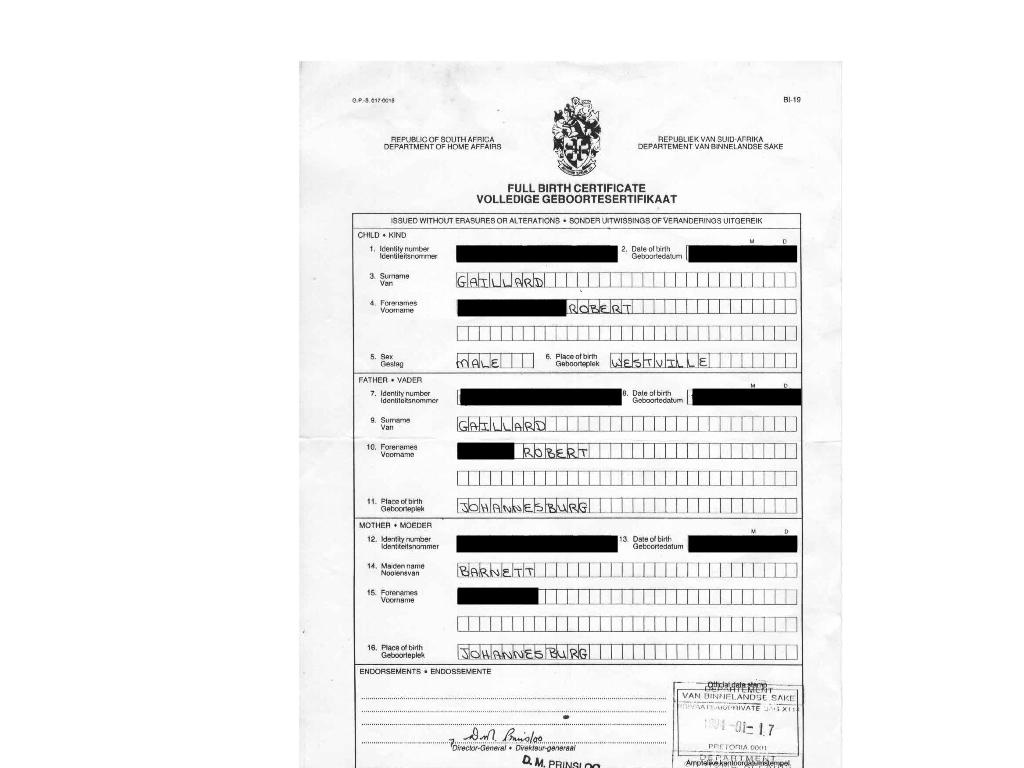 Birth Certificate South Africa Prntbl concejomunicipaldechinu gov co