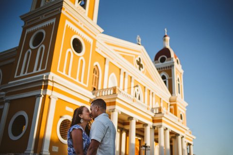 Took engagement photos with my fiance in Granada, Nicaragua