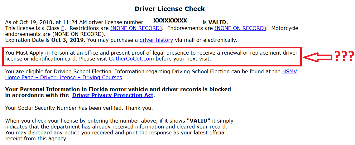 Florida Drivers License Check Renewal
