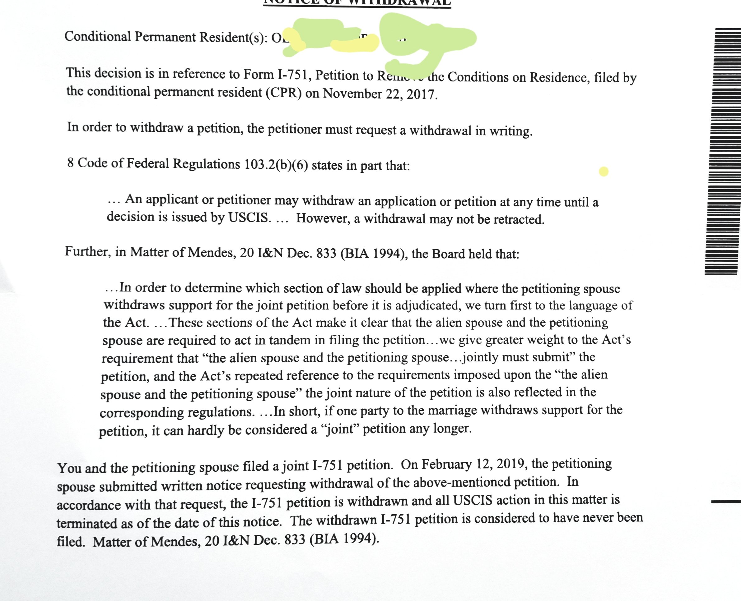 Sample Cover Letter For I 751 Removal Of Conditions