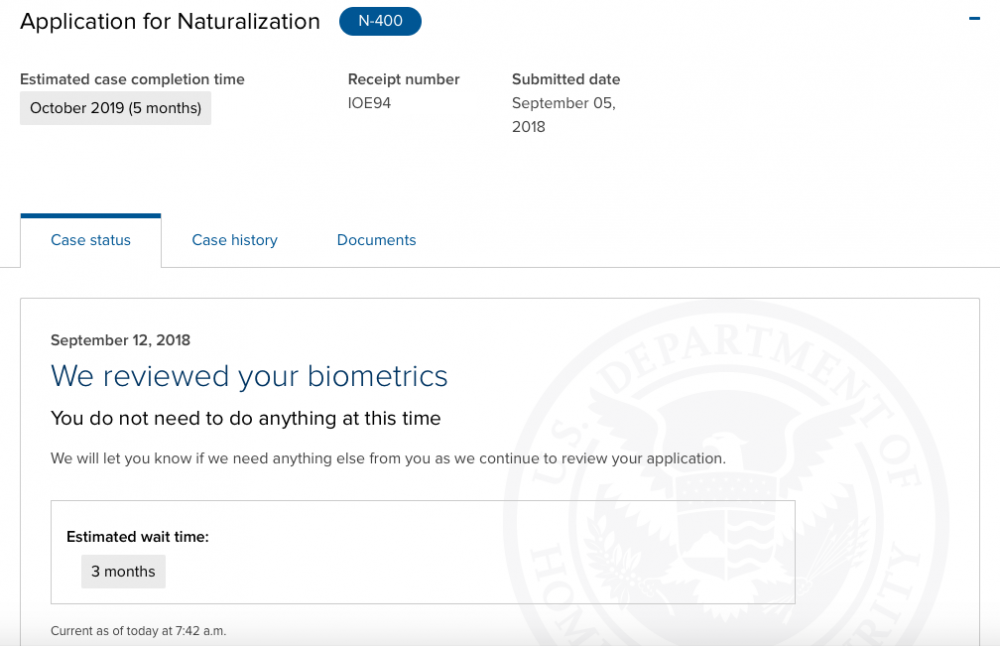N400 September 2018 Filers Page 2 US Citizenship Case Filing and Progress Reports VisaJourney