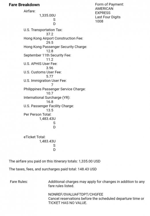 eva air philippine travel tax