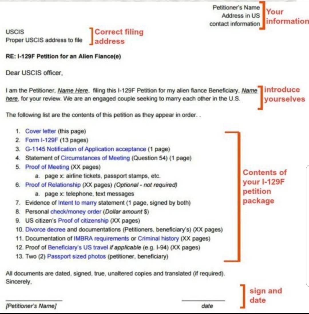 k1 visa application letter