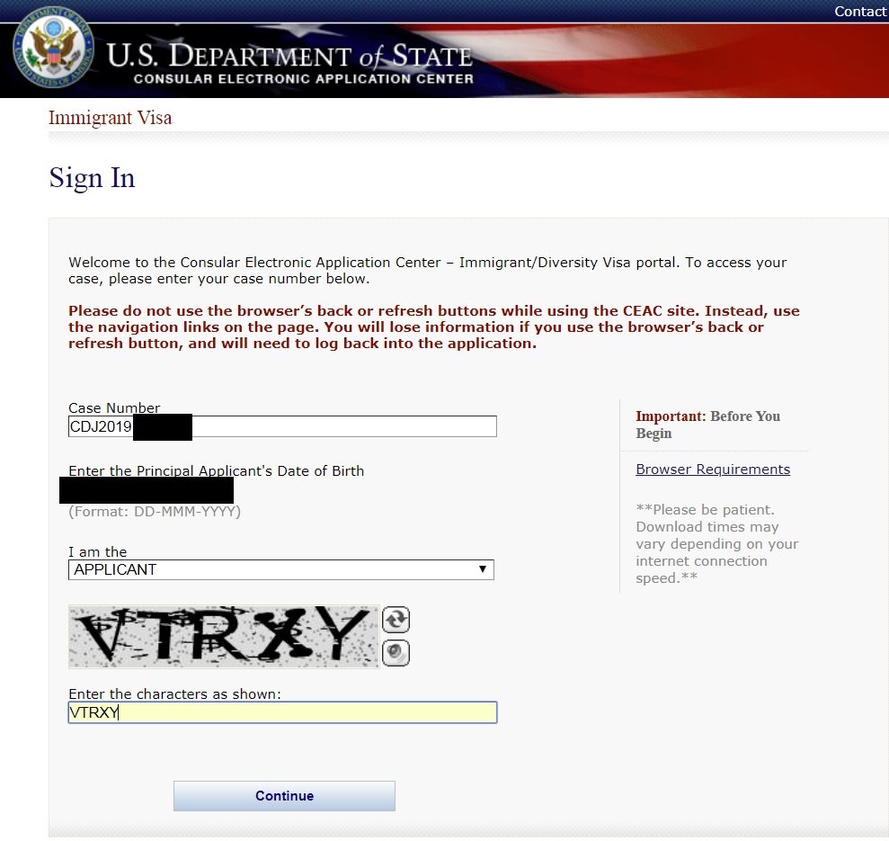 Got my case now what? ceac.state.gov error Direct Consular Filing