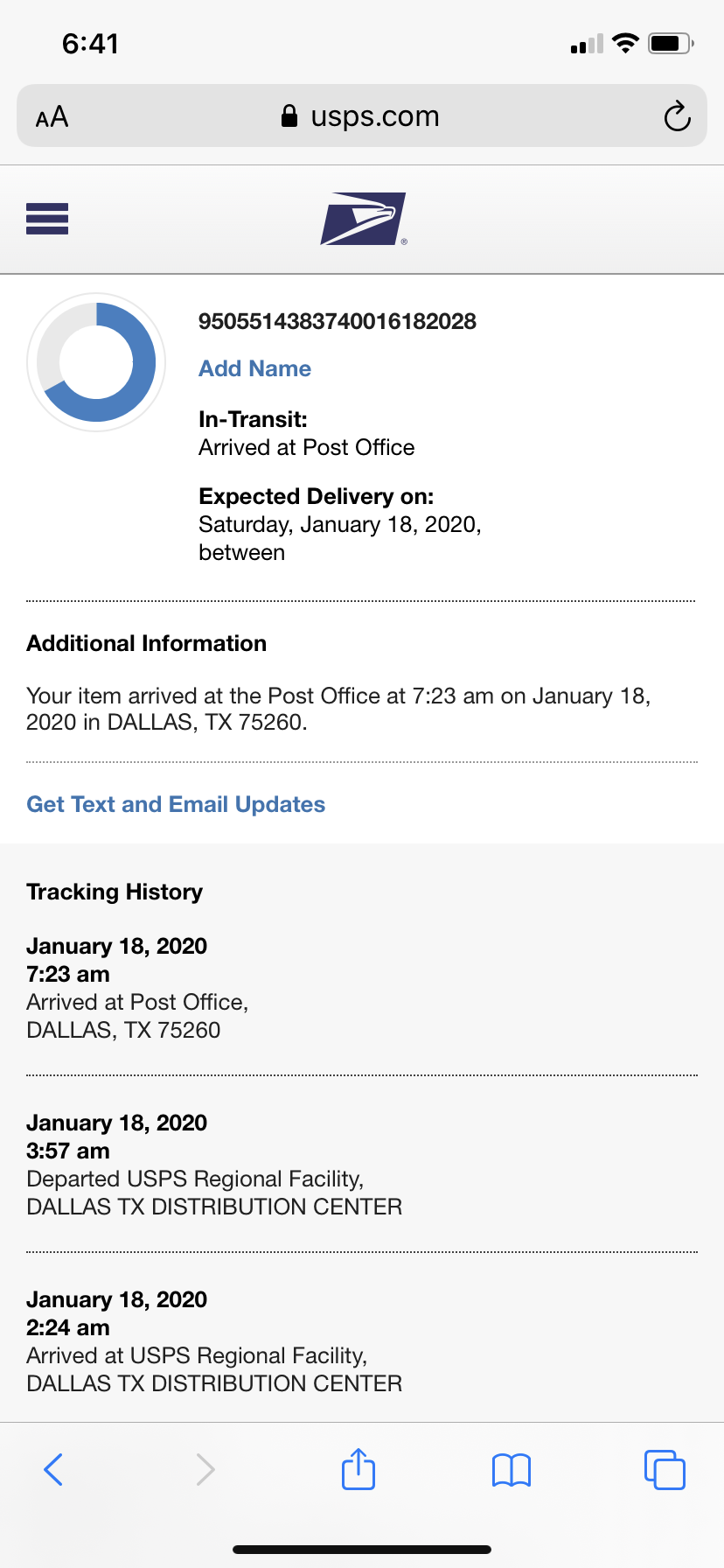 USPS says “arrived at Dallas post office” please help - K-1 Fiance(e) Visa  Case Filing and Progress Reports - VisaJourney