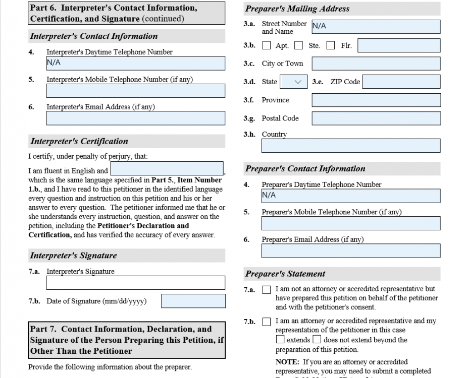 I-129F Interpreter and Preparer - K-1 Fiance(e) Visa Process ...