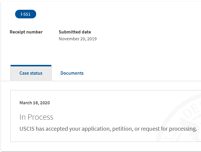 receive the green card after arrival, share your OS155A status Page