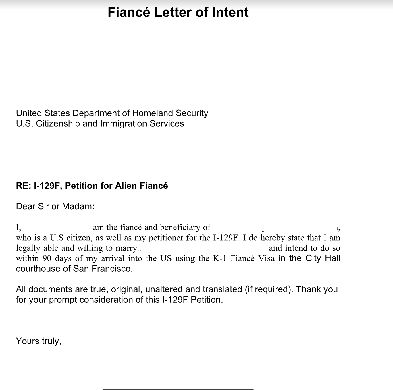Letter Of Intent To Marry Sle Infoupdate