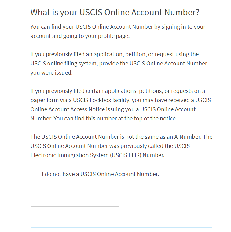 USCIS Online Account Number - US Citizenship General Discussion
