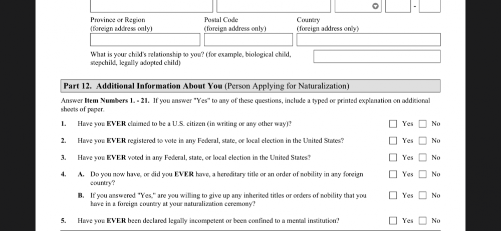 N400 Form Us Citizenship General Discussion Visajourney