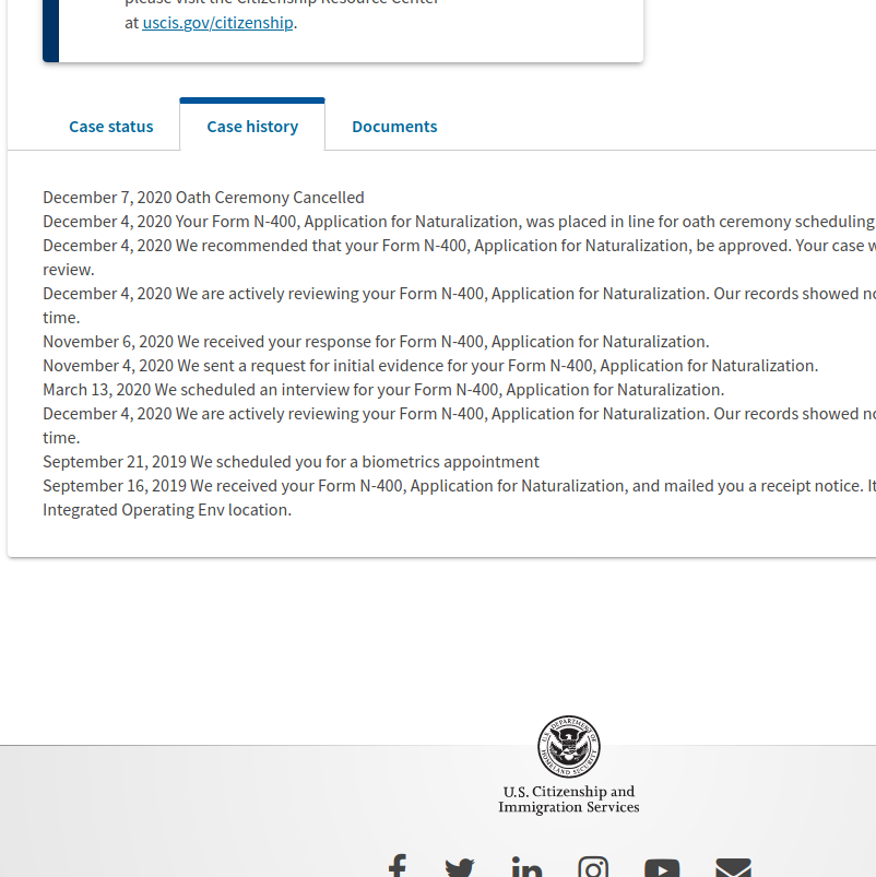 Oath scheduled then cancelled after interviewed. - US Citizenship