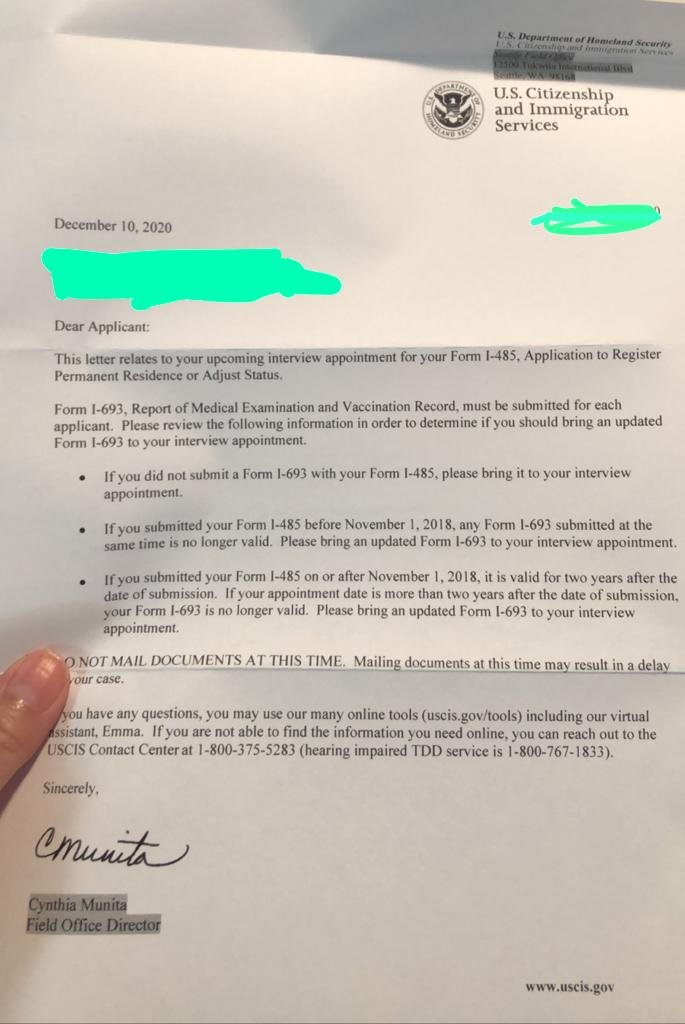 cover letter for i 693 rfe