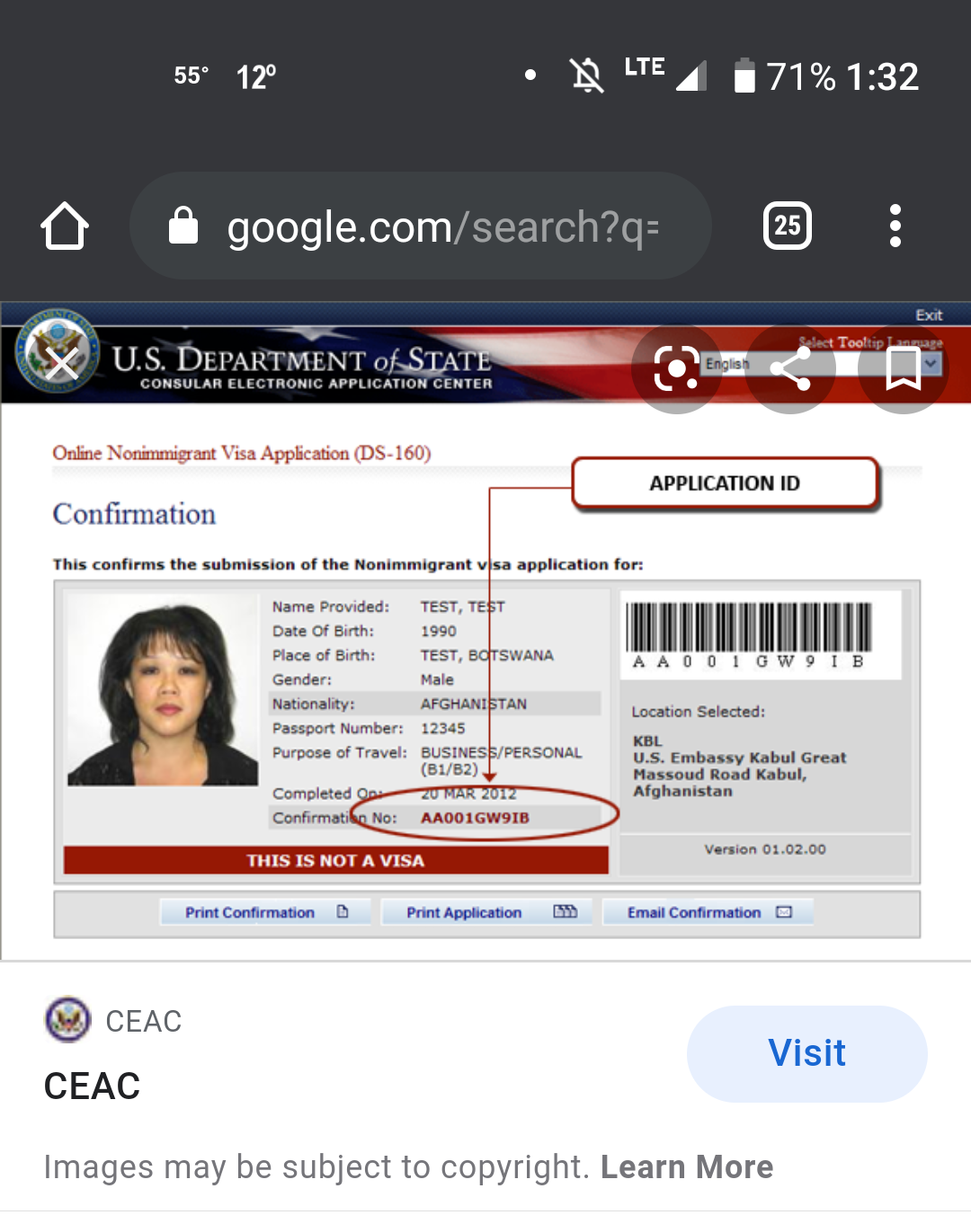 What is the "CEAC confirmation page"? IR1 / CR1 Spouse Visa Process