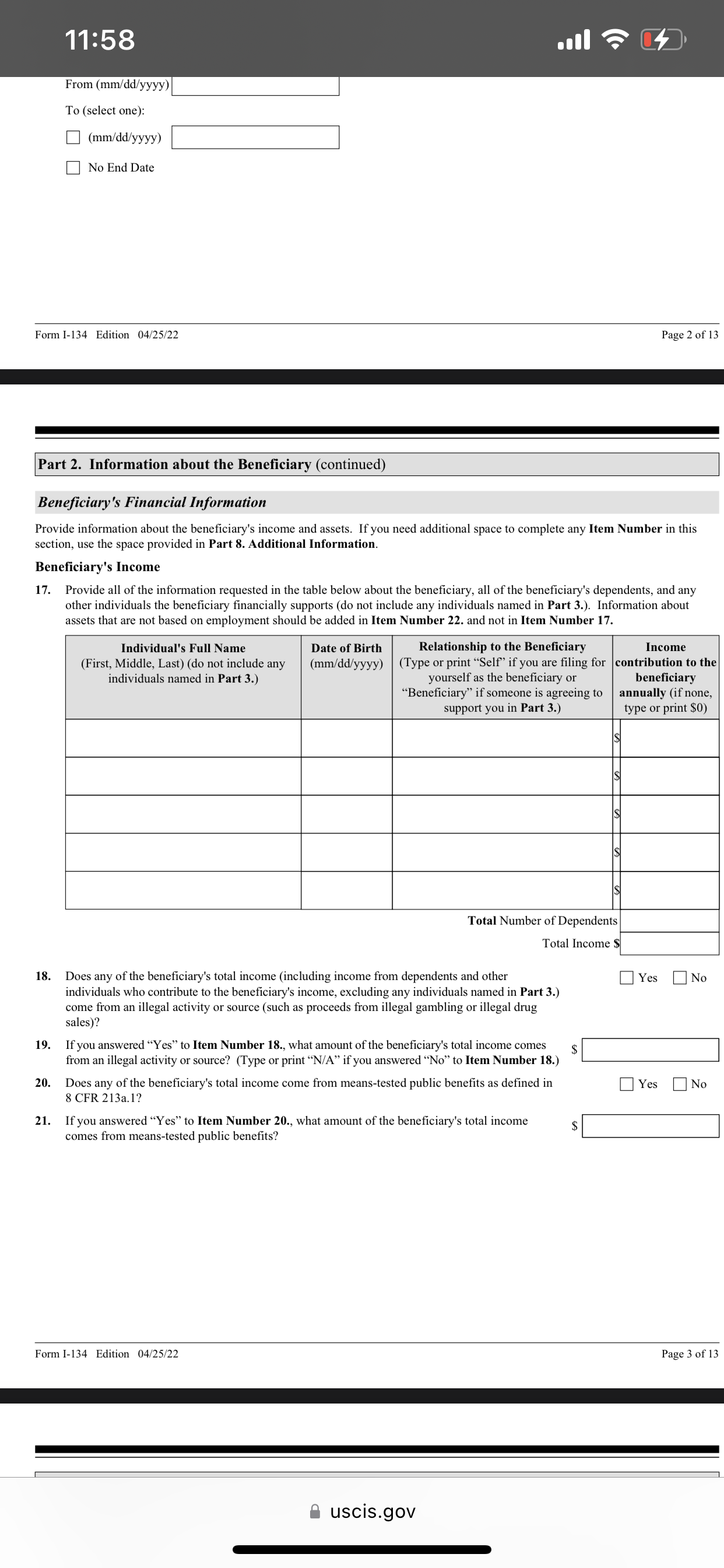 New form I134 financial support (merged) K1 Fiance(e) Visa Process & Procedures VisaJourney