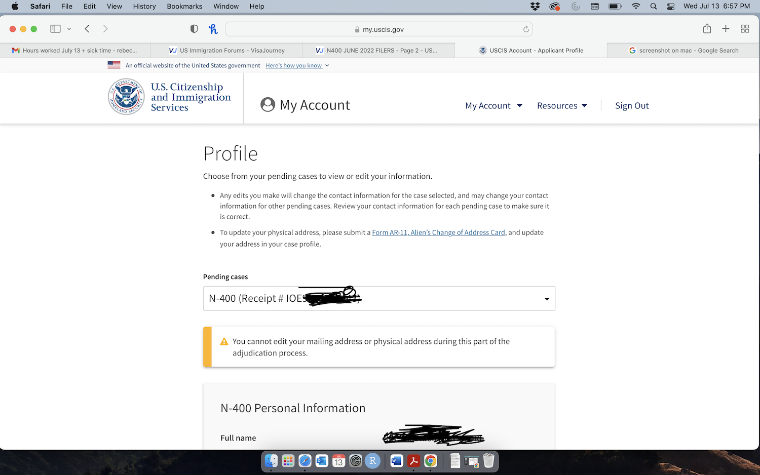 N400 JUNE 2022 FILERS US Citizenship Case Filing and Progress Reports