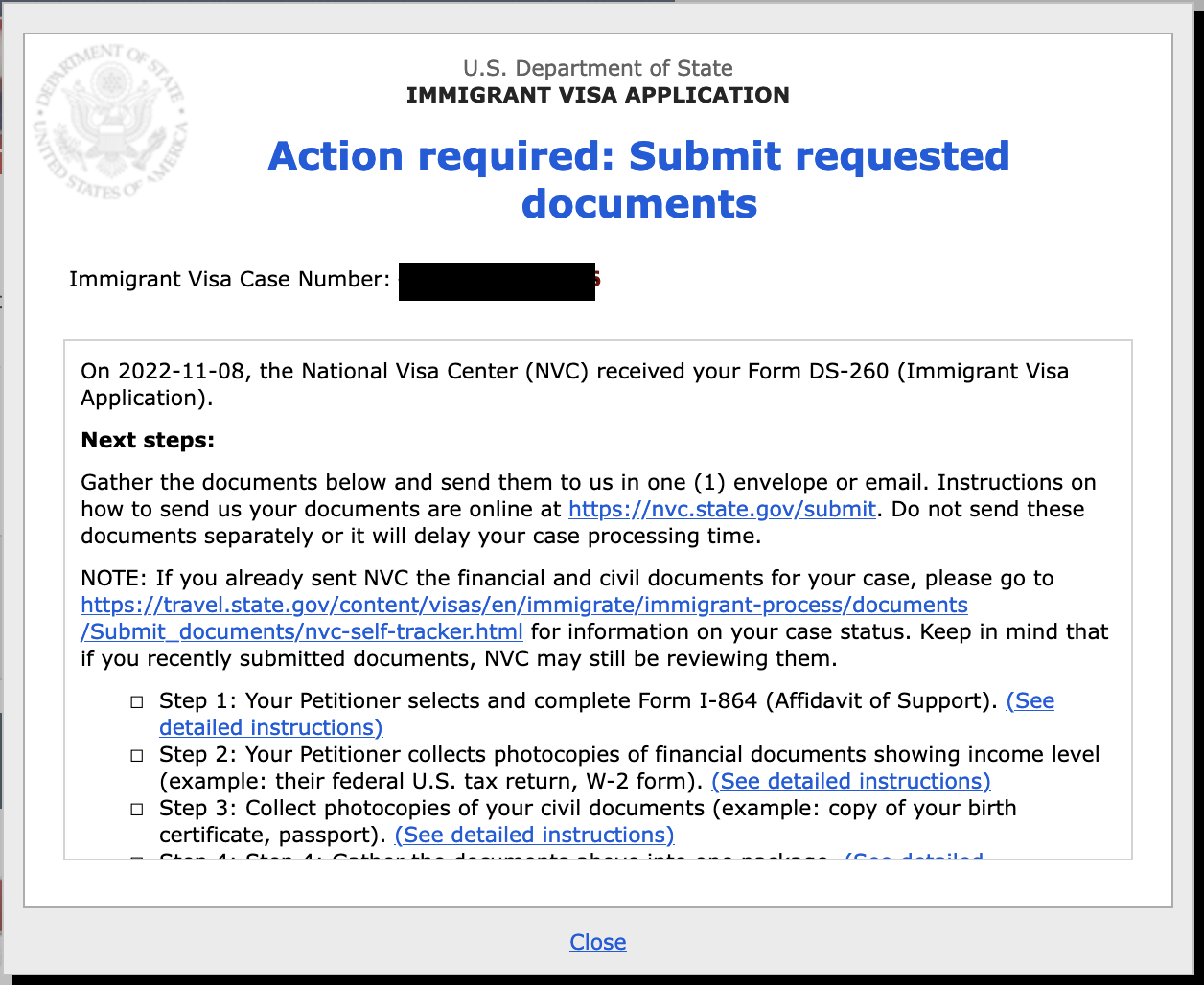 Should I mail the documents to NVC or not? Bringing Family Members of