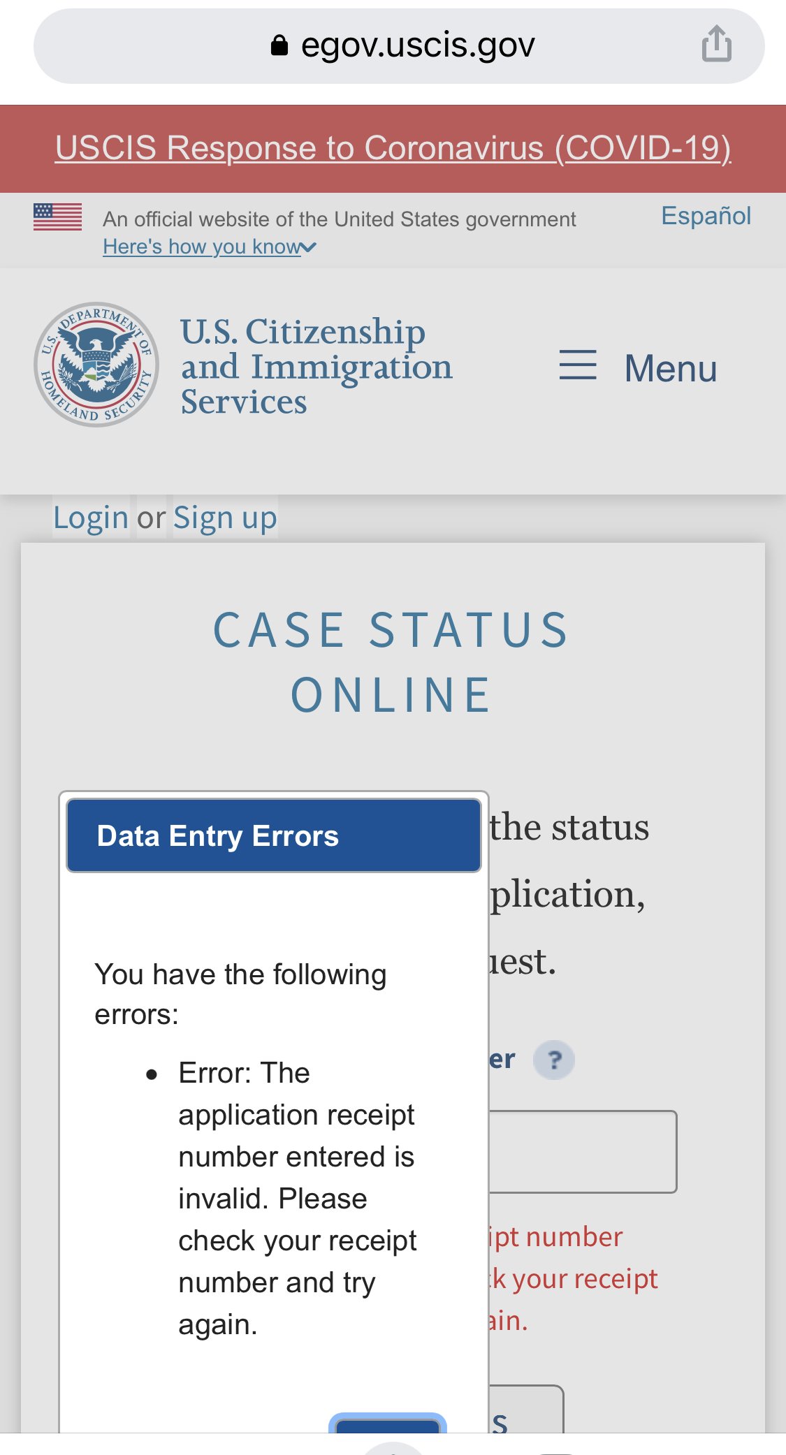 Current Uscis Status