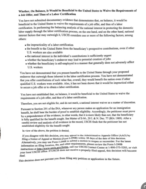 New Guidance For EB-2 National Interest Waiver (NIW) Adjudications